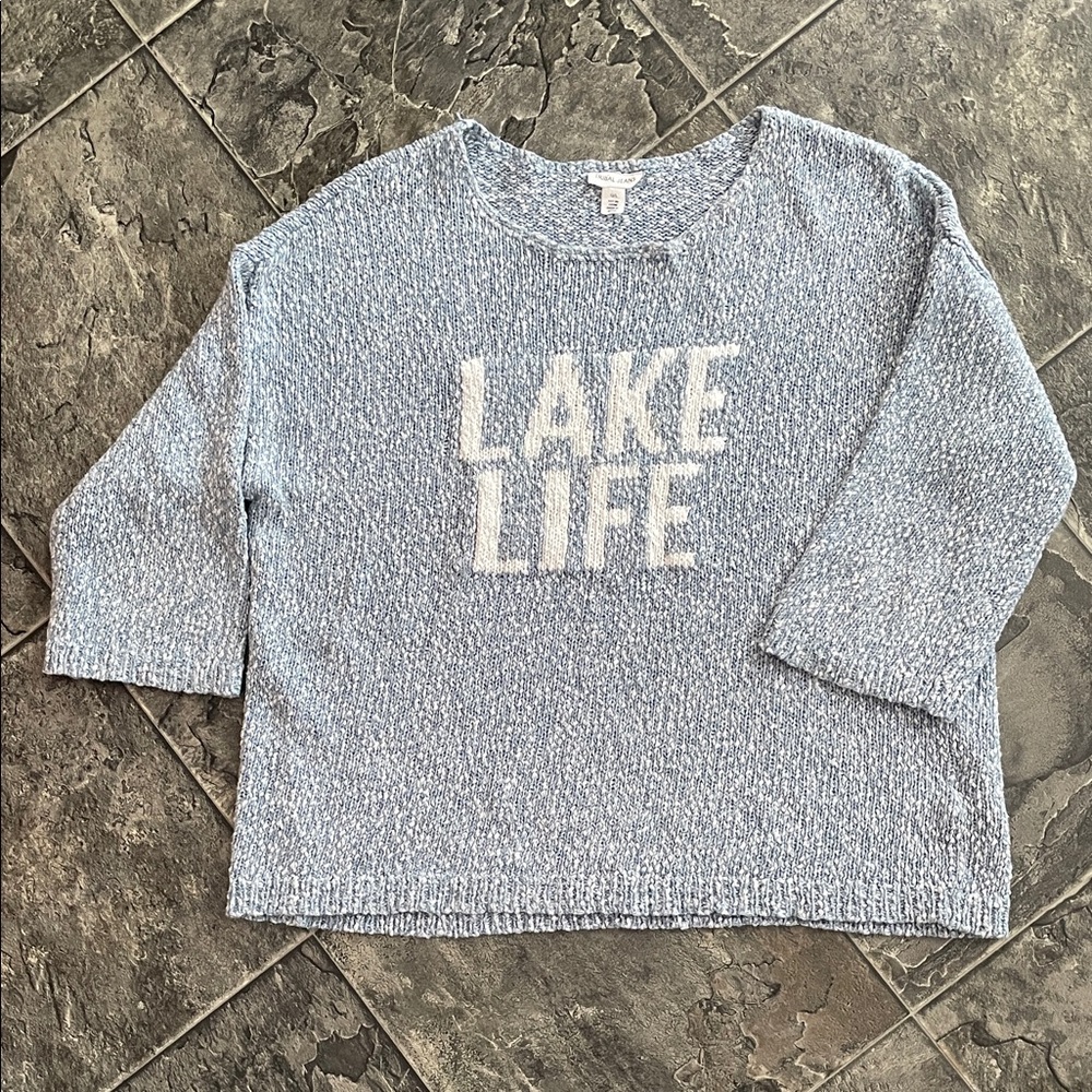 TRIBAL Women's ‘Lake Life’ Fun Knit Sweater Cottagecore Coastal Summer Preppy